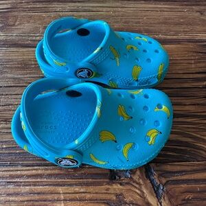 Crocs Kids Blue Banana Clogs